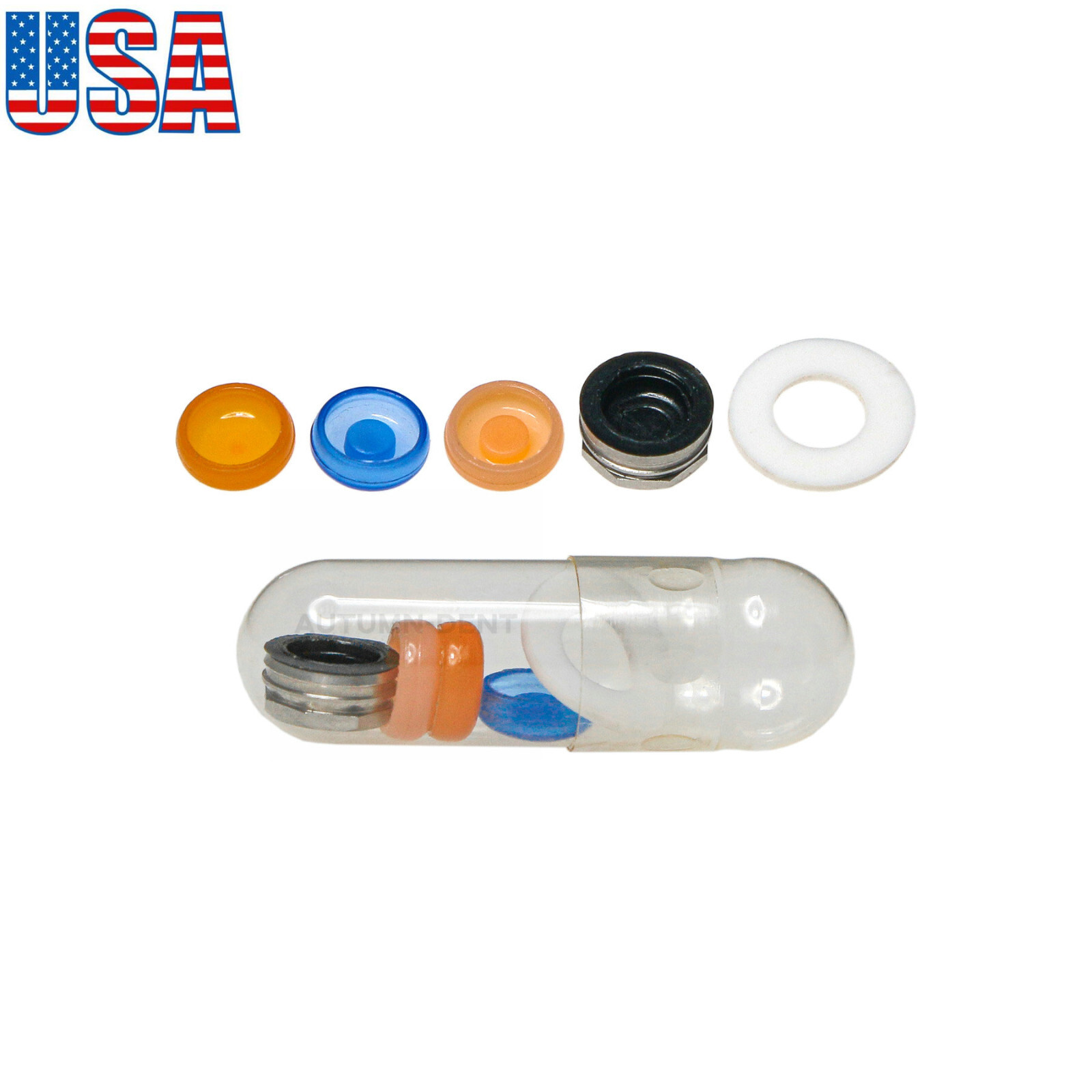 US Overdenture Locator Abutments Strong Retentive Caps Metal Housing 5pcs/set