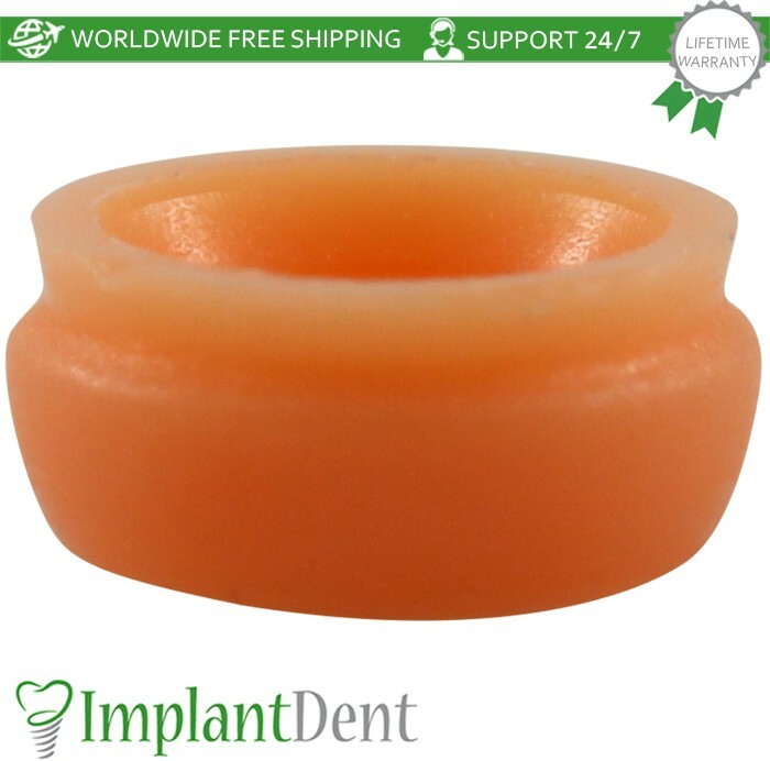 100x Soft Silicone Cap Insert Loc Low Attachment Overdenture Dental Prosthetics