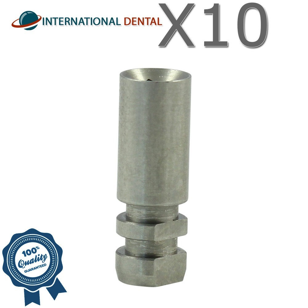10 Fixture Analog Ø4.1mm Fit BEGO 57820 SS Dental Dentist Laboratory Replica