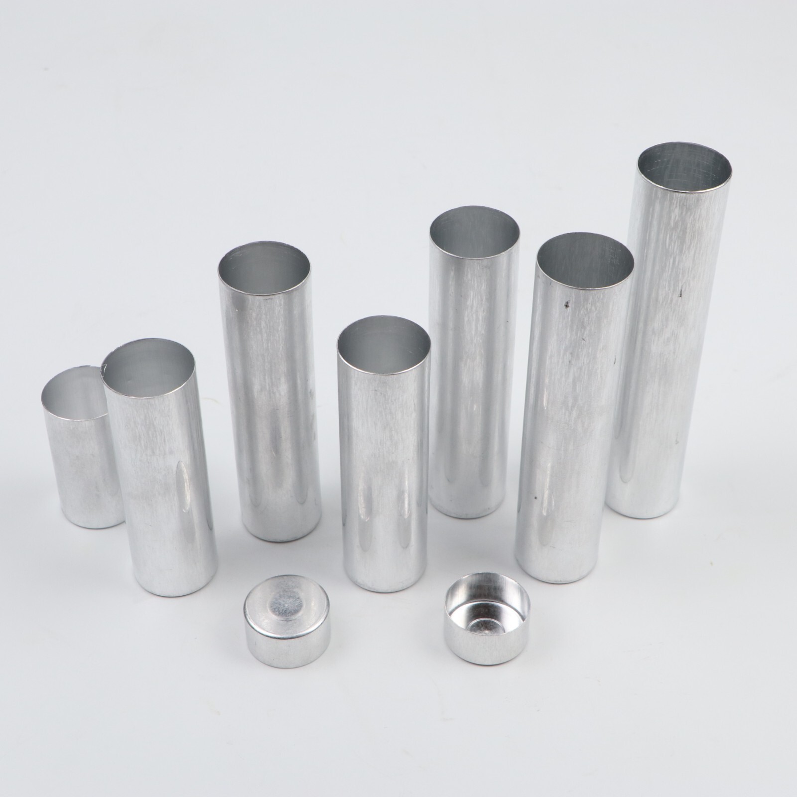 100pcs Dental Lab Empty Aluminium Cartridge for Flexible Partial Material OD25mm