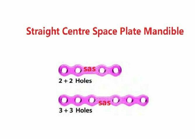 Maxillofacial Adaption Straight Centre Space plate mandible products lot of 5pcs
