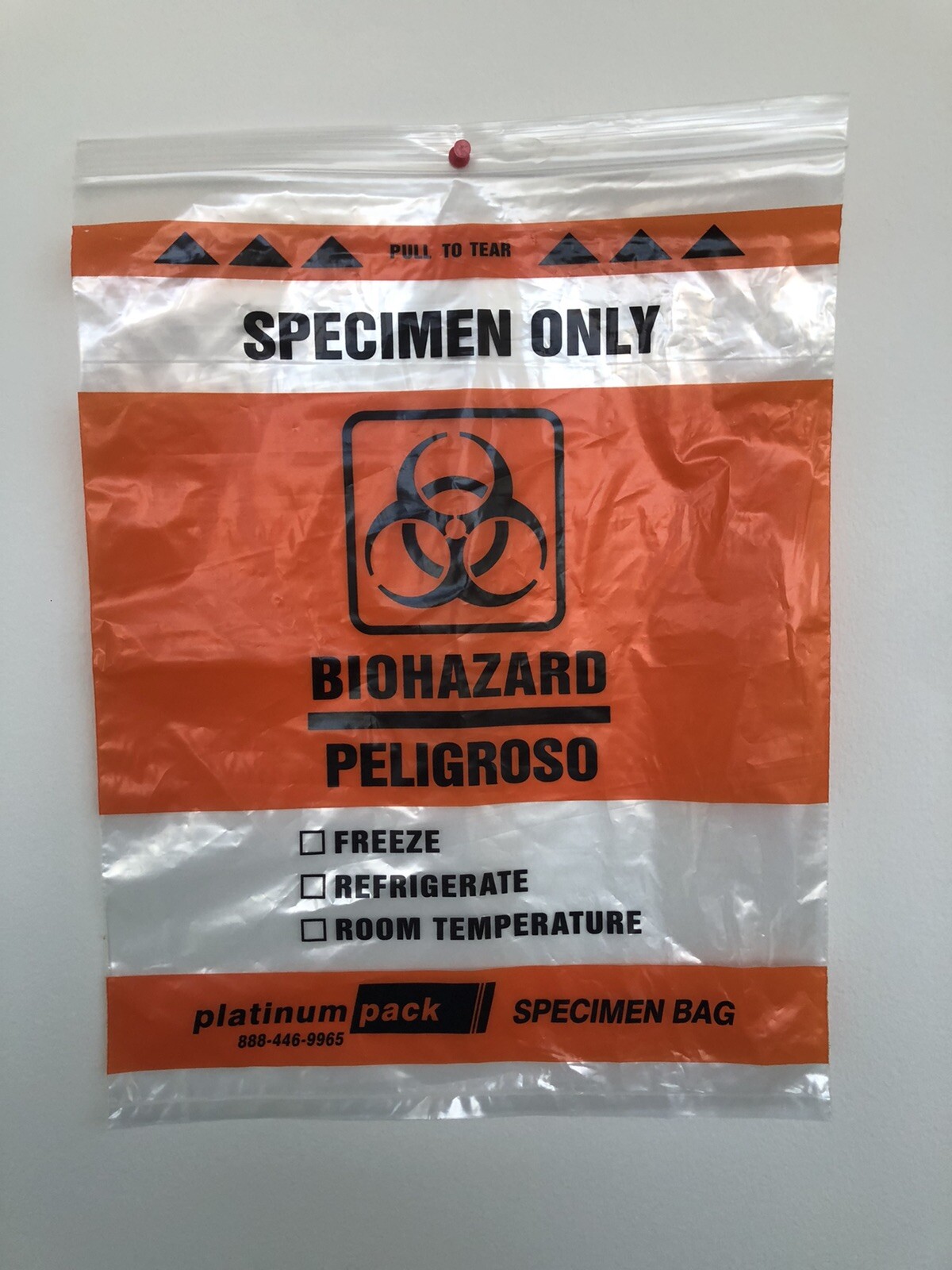 12×15 Biohazard Specimen Bags Shield Zip Lock Document Pouch 500 pc