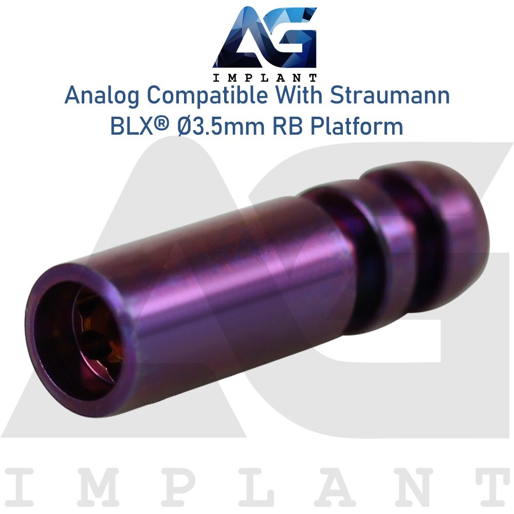 5 Straumann BLX® Compatible Dental Fixture Analog 3.5mm Titanium RB Platform