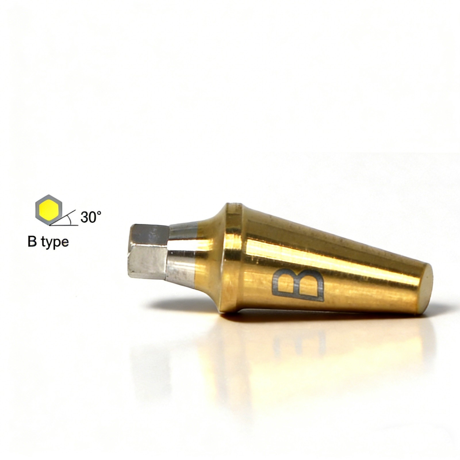 US Dental Titanium Hex A/B 17° Angled Abutment for Hiossen ET Mini Regular Plat