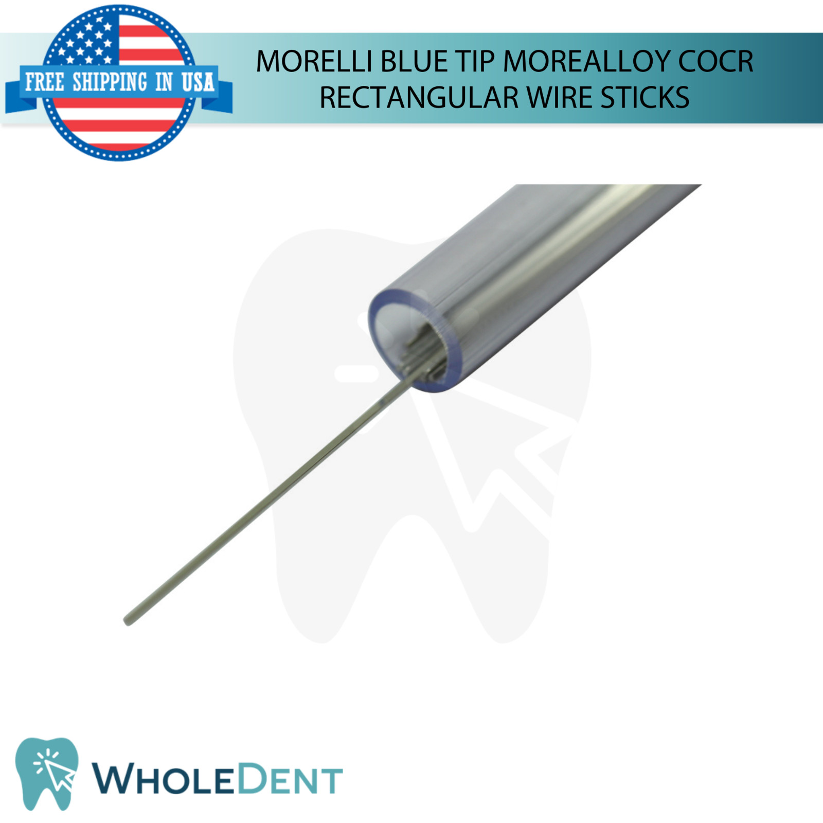 Orthodontic Dental Morealloy CoCr Blue Tip Rectangular Wire Sticks 10pcs Morelli