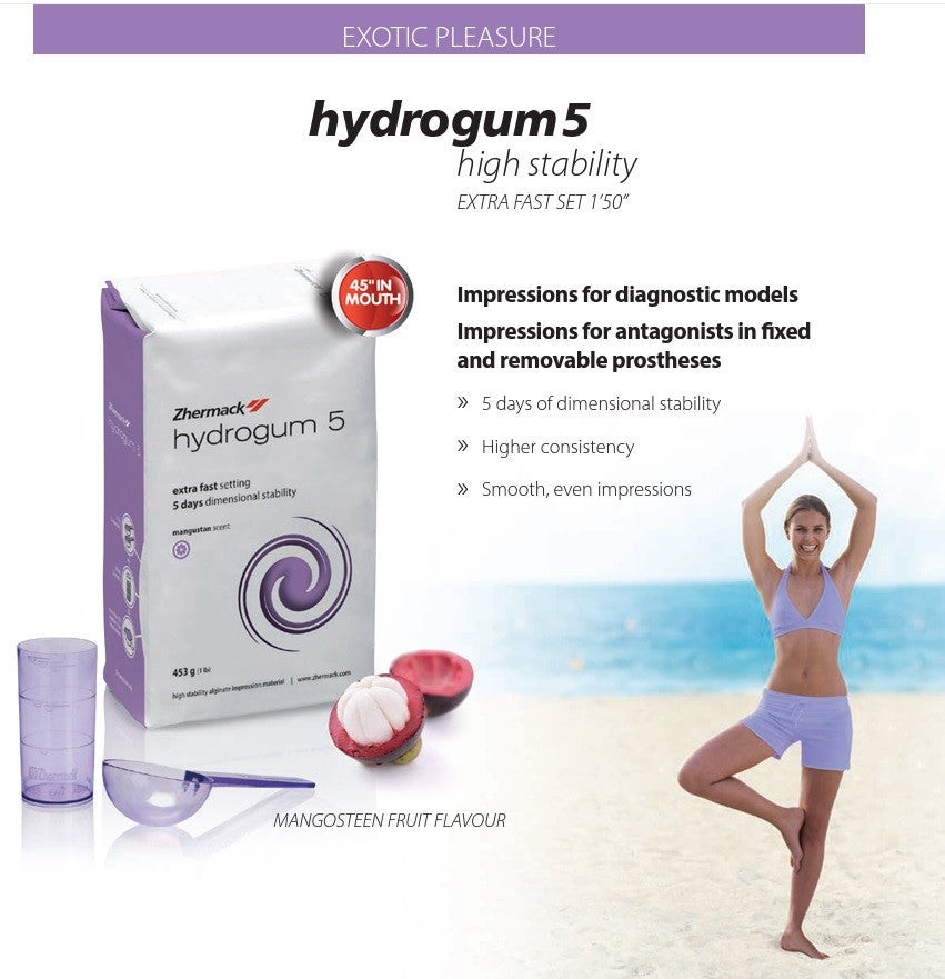 3 Pack, Zhermack Hydrogum 5 Alginate Impression Material, Fast Set 3x1lb