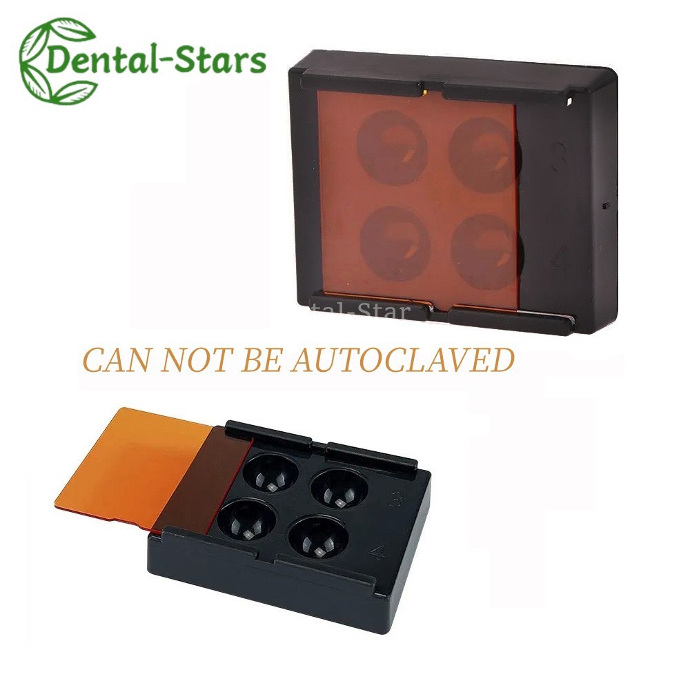 4Hole Dental Resin Shading Veneer Storage Box Adhesive Mixing Wells Palette Tray