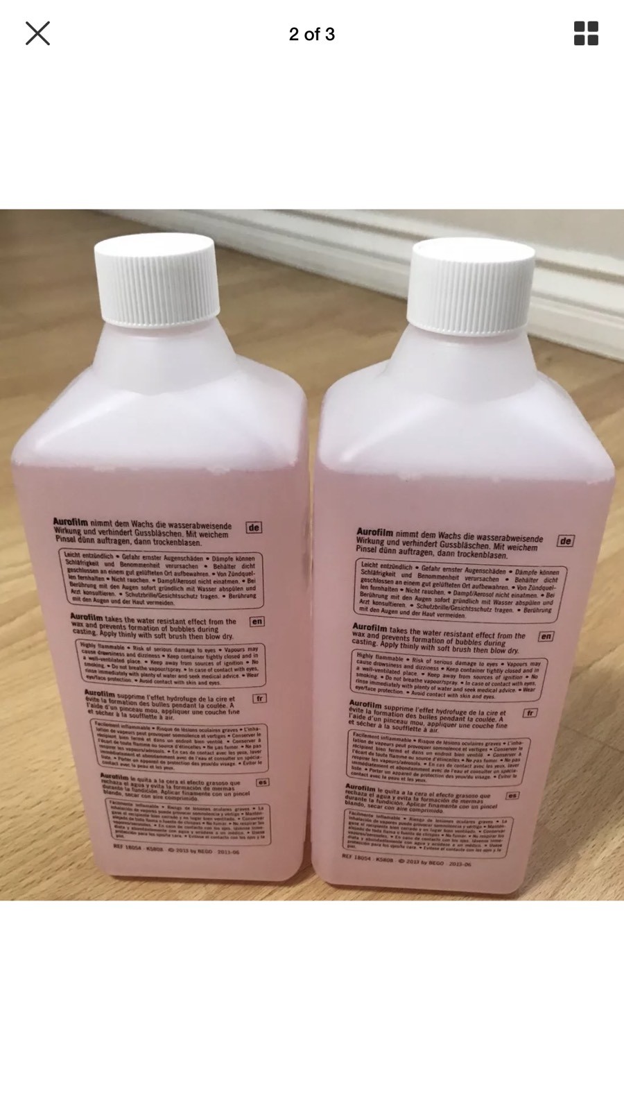 2 BEGO DENTAL LAB AUROFILM PREPARATION LIQUID WETTING AGENT DEBUBBLIZER