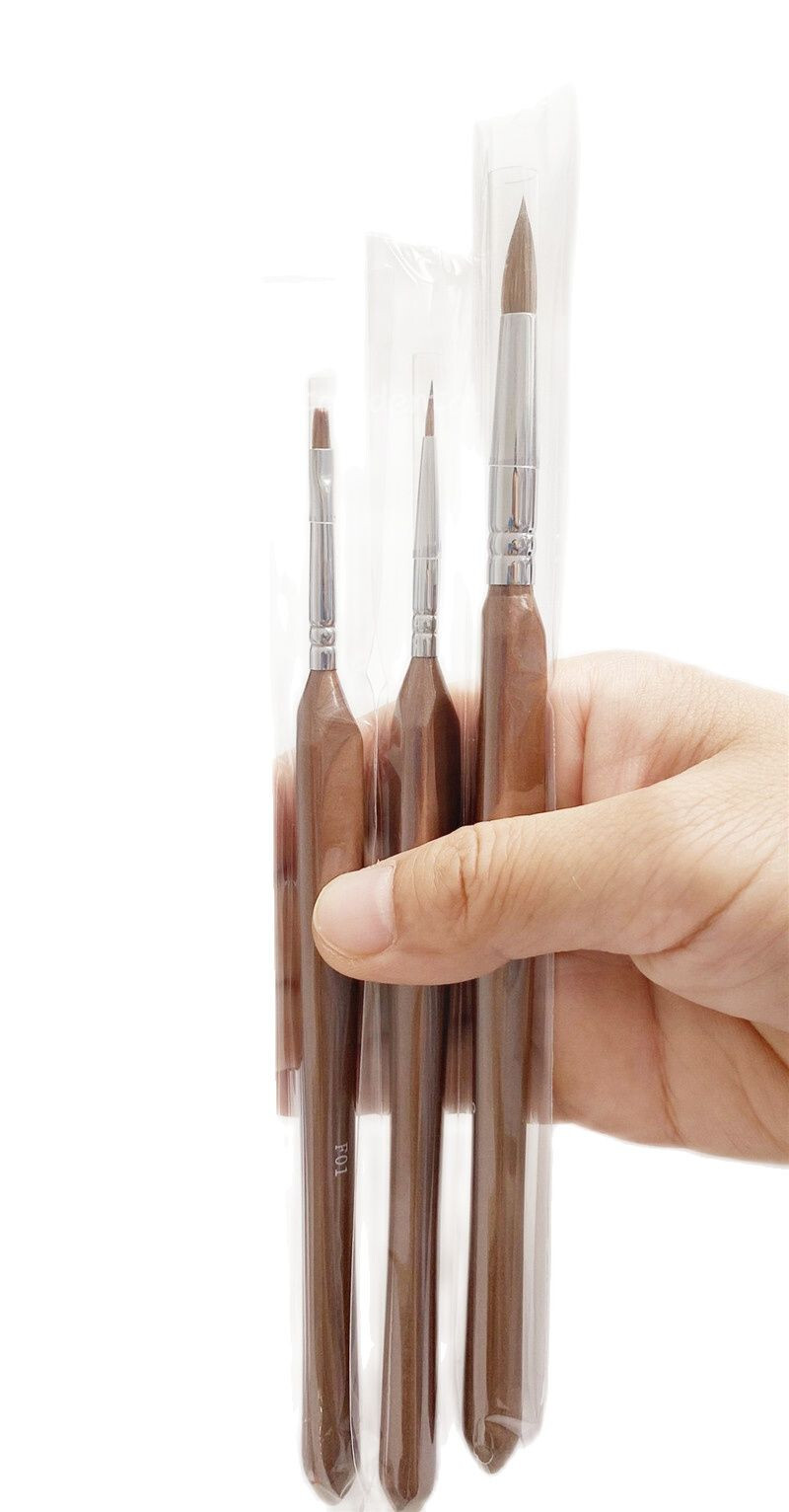 Dental Sable Hair Brush Pen Porcelain Brushes Enamel Silicone Brush Head Enamel