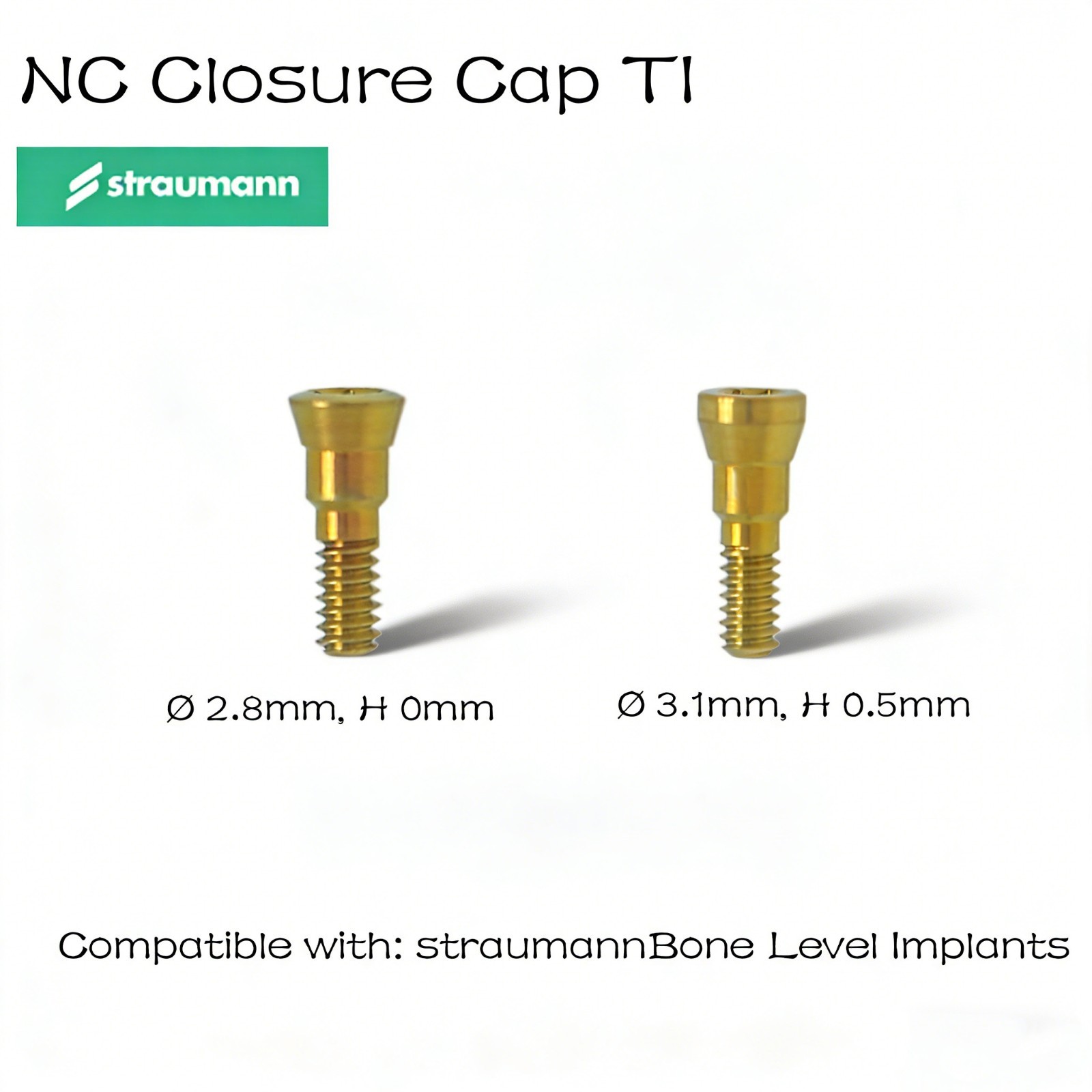 5Pcs Titanium Dental NC/RC Healing Abutment Closure Cap Fit Straumann B0ne Level