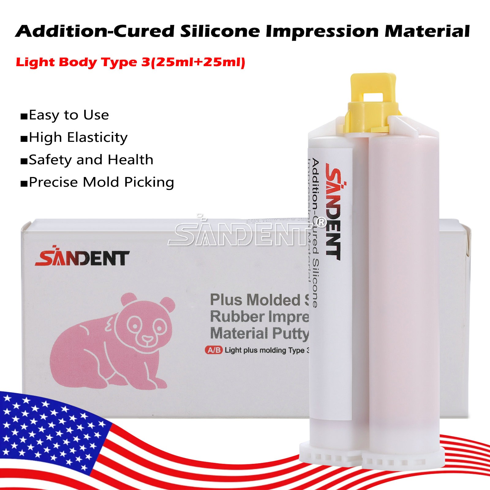 Light Body Fast Set Silicone Impression Material Standard Pk 50mL with 5 Tips