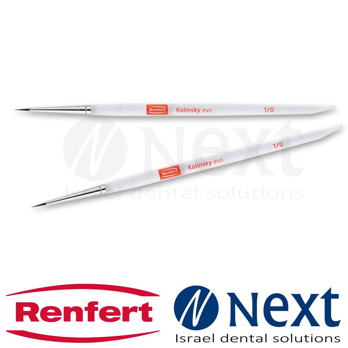 Dental Lab premium Kolinsky EVO Bionic hair brush N1/0 Renfert 2 pcs 17243110