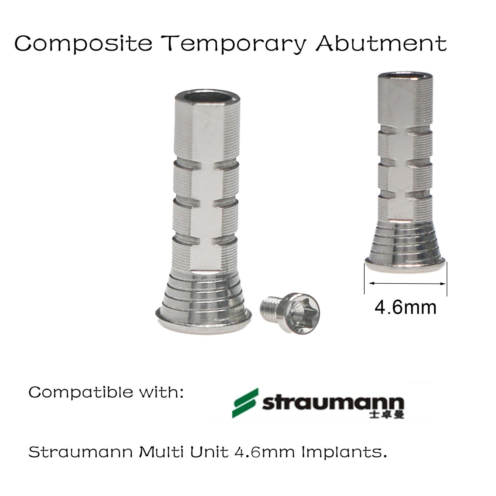 Multi-Unit Temporary cylinder conical abutment fits Hiossen/Nobel/Adin/Straumann