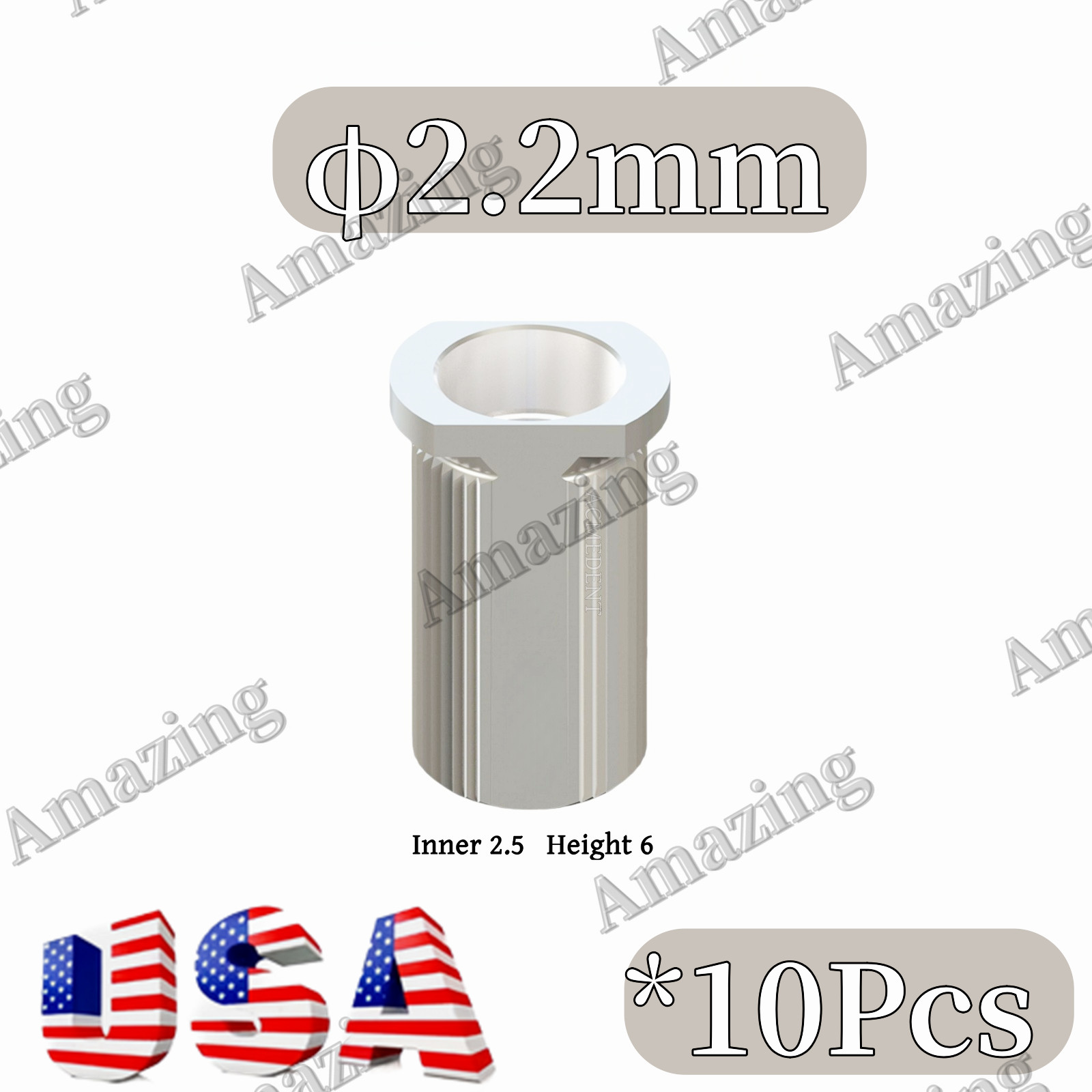 10x Dental ITI Guide Hole Sleeves Implant Digital Guidance DGS Straumann 5.0/2.2