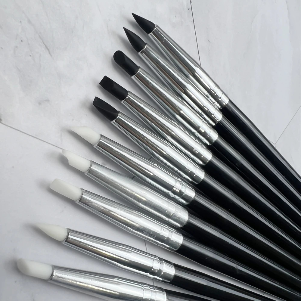 5 Pcs Dental Resin Brush Pens Shaping Silicone Tooth Tool for Adhesive Composite