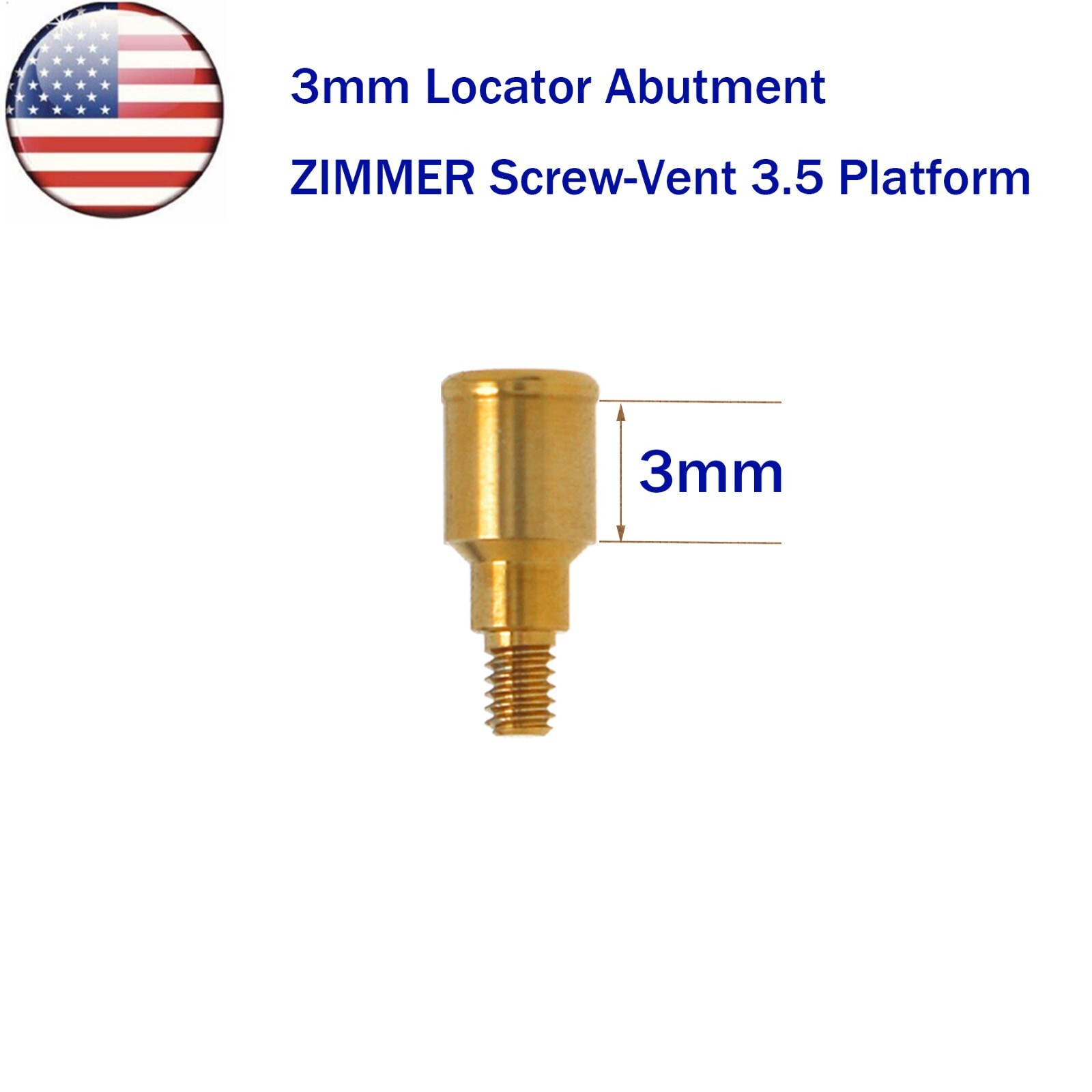 US Dental Locat0r Attachment Abutment Male Caps Kits Fit Nobel/Hiossen/Zimmer