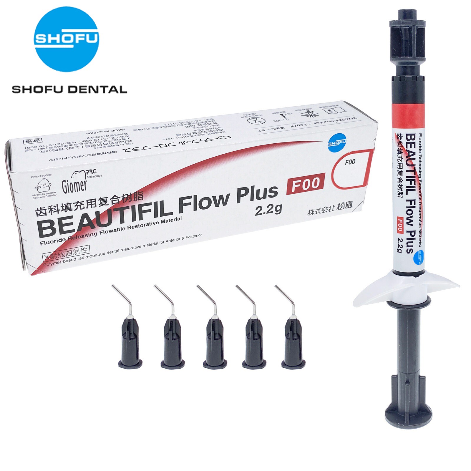Shofu Dental 2002 Beautifil Flow Plus F00 Zero Flow Composite Syringe A2 2.2 Gm