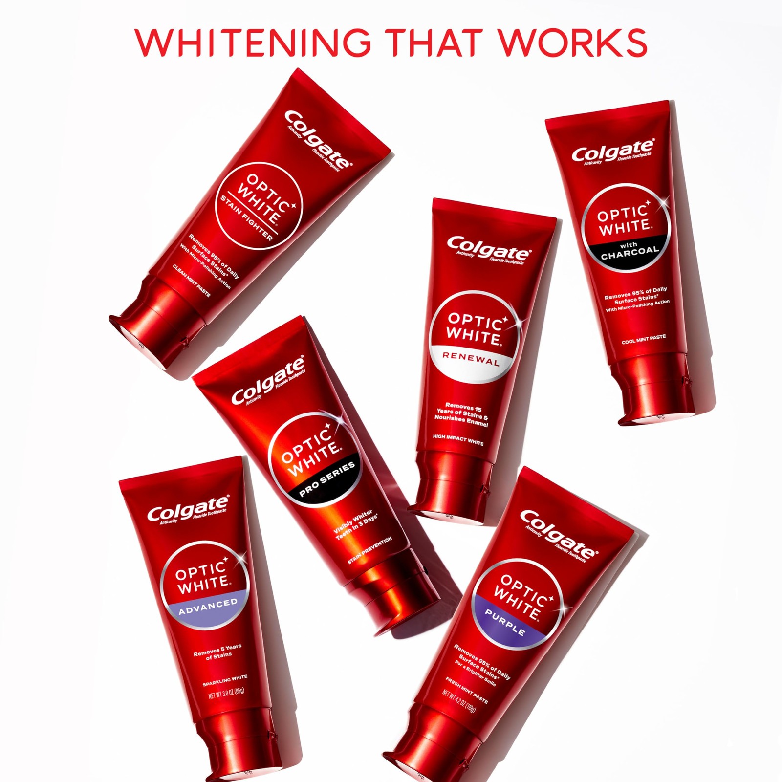 Colgate Optic White Renewal Teeth Whitening Toothpaste, Whitening Fluoride