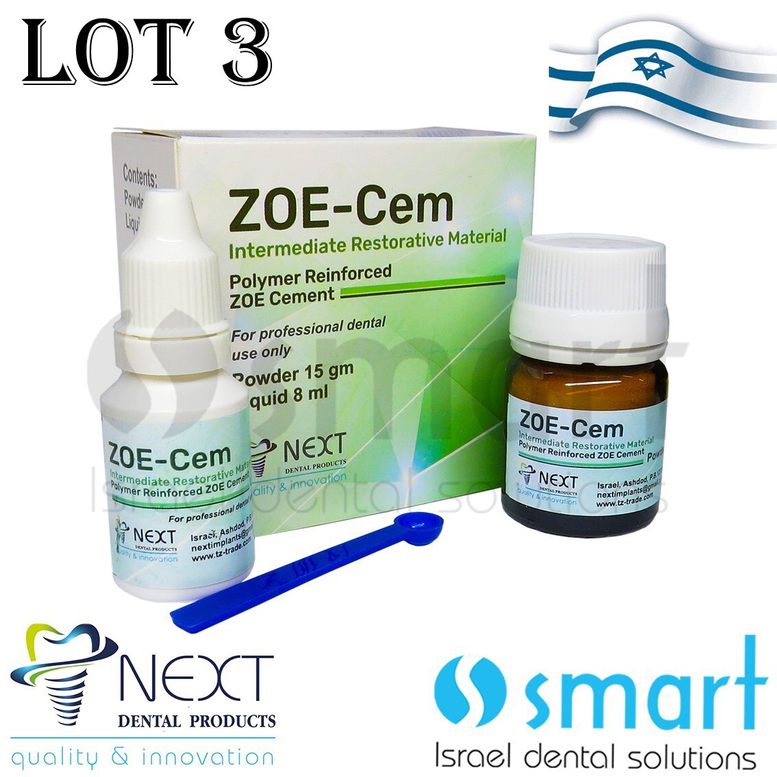LOTx3 ZOE CEM Polymer Reinforced ZOE Cement Intermediate Restorative material