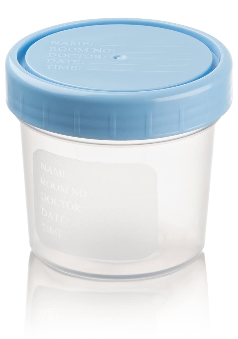 Specimen Cups with Lids-Leak Proof Lid- High Quality Latex Free Polypropylene…
