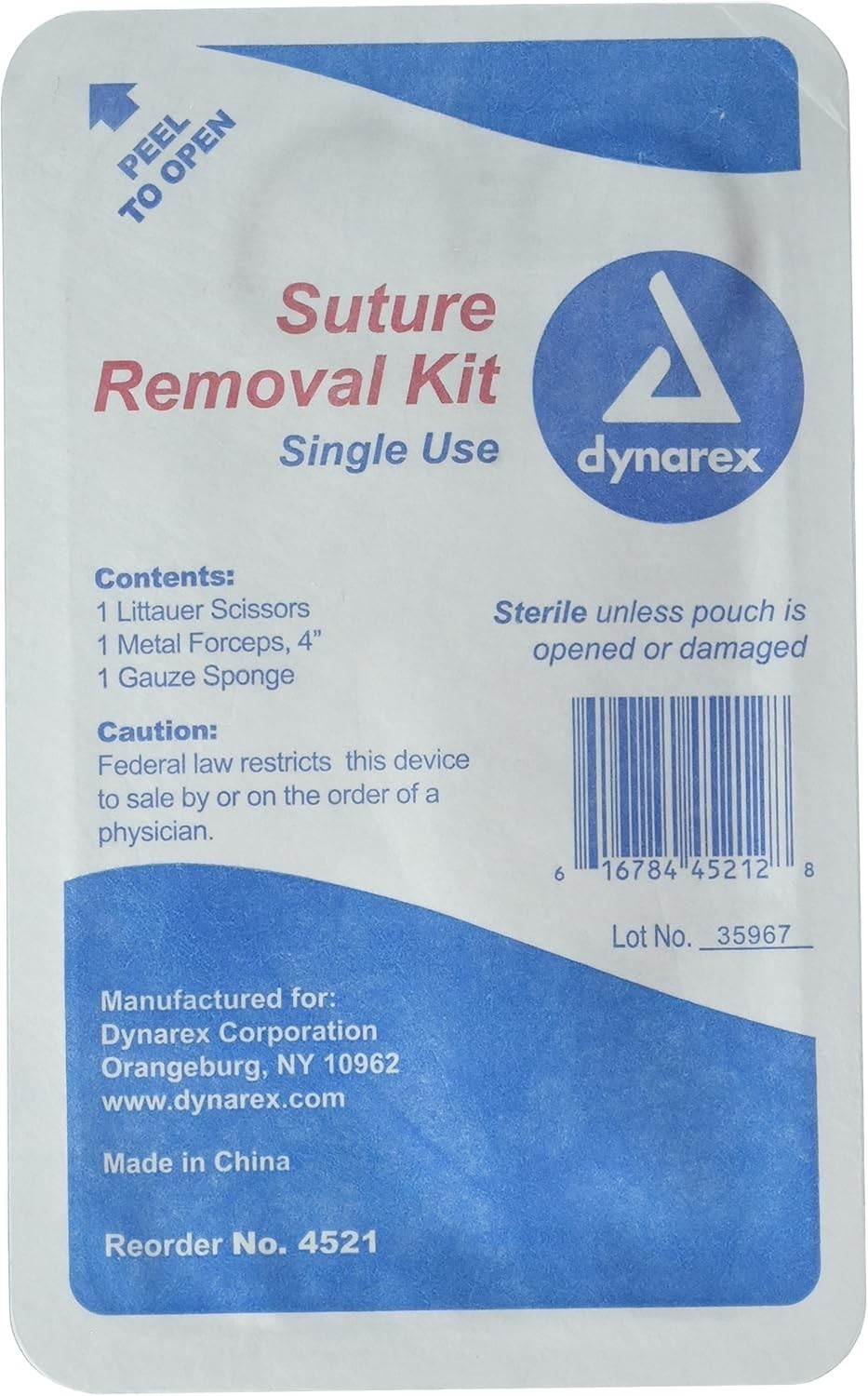 All-in-One Suture Removal Kit – Sterile Scissors, Forceps & Gauze Included