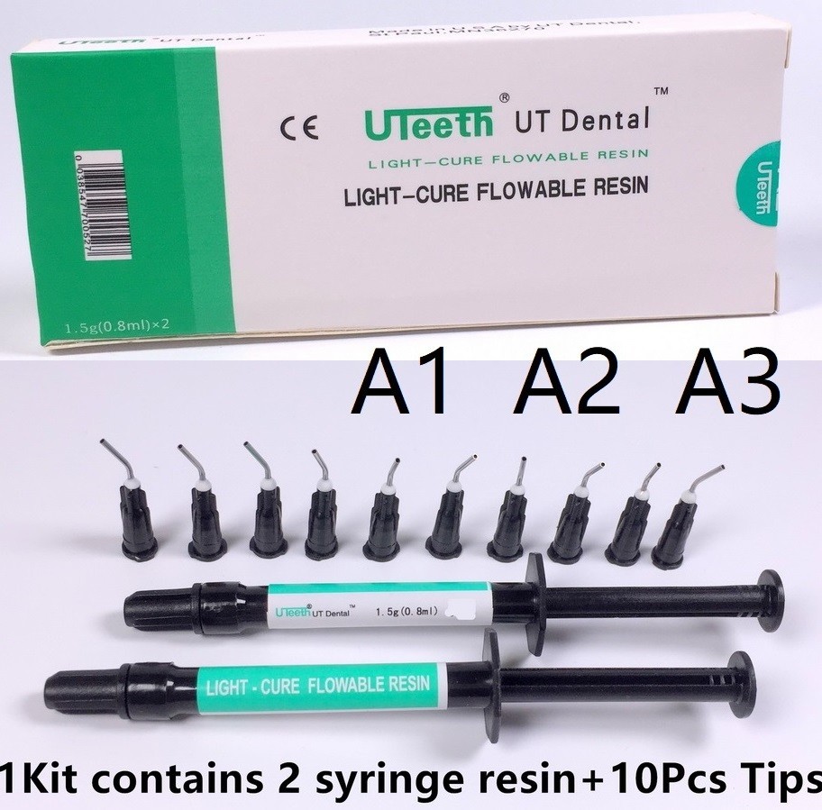 Dental Light Cure Flowable Resin A1 A2 A3 Composite Resin A1 A2 A3 A3.5 B1 B2 SL