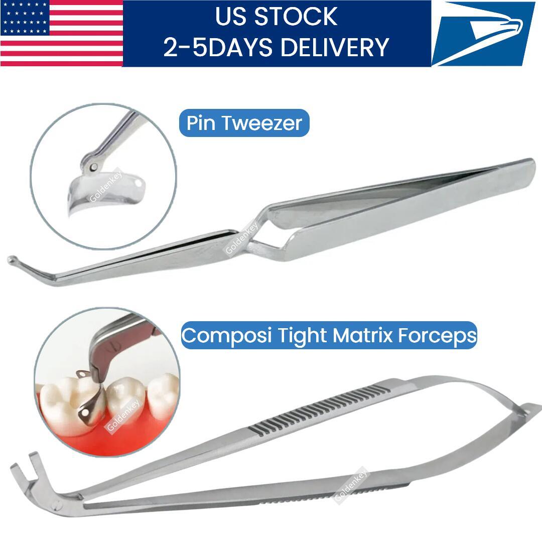 Dental Matrix Bands Forcep Composi-Tight Matrix Matrices Pin Tweezer US STOCK