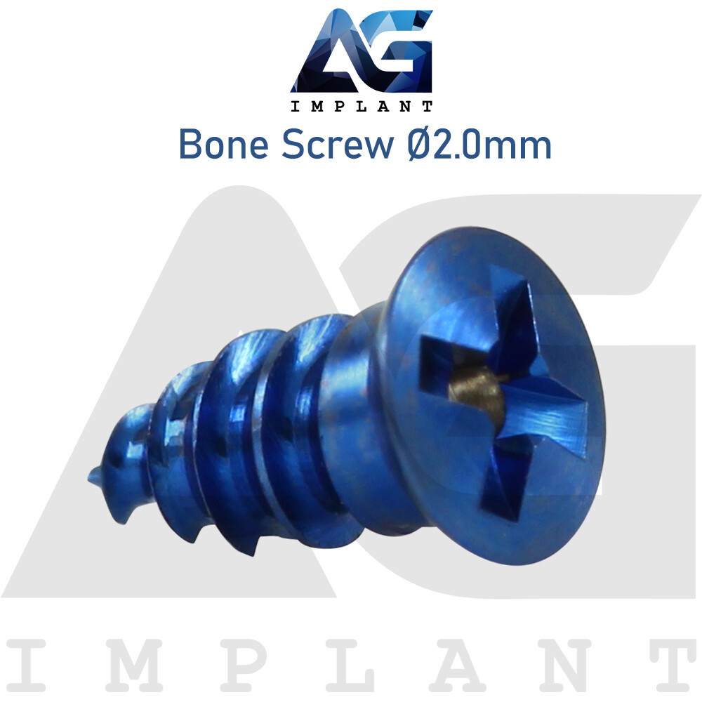 20 Titanium Screw Ø2.0mm Guided Regeneration GBR Dental Membrane Fix System