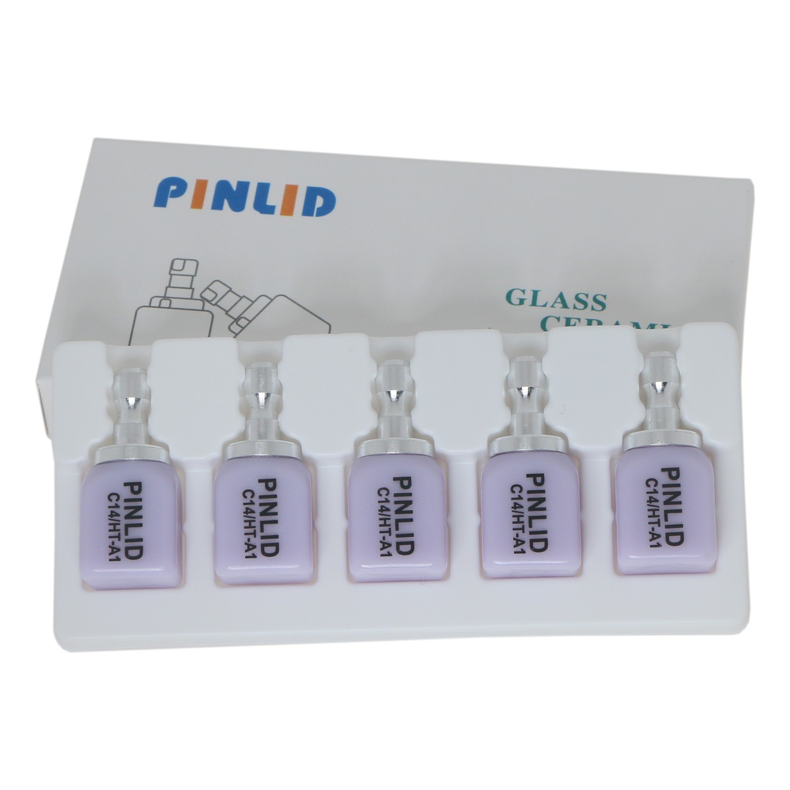 Dental CAD/CAM Lithium Disilicate Glass Ceramic Blocks C14 HT High Translucency