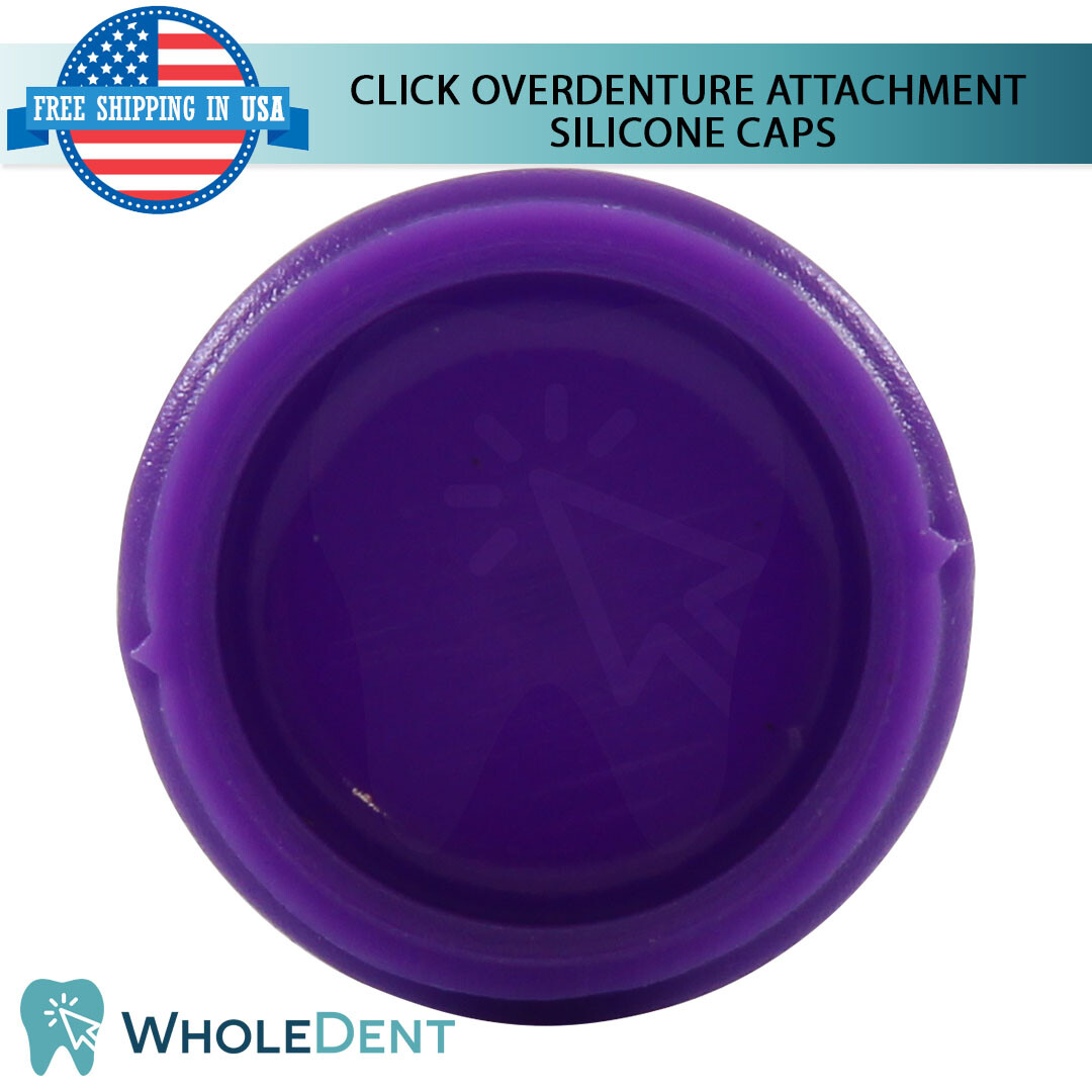 10x Strong Silicone Cap Click Overdenture Attachment Abutment Dental Tool