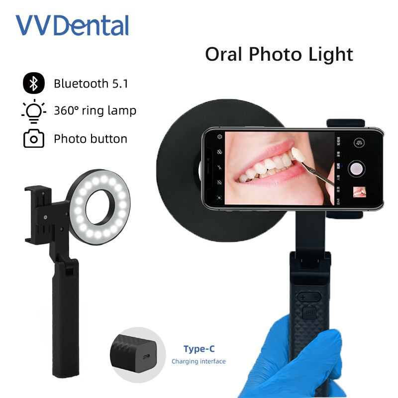 Dental Photography Equipment Mobile 18 LEDs Flash Light Oral Photo Filling Light