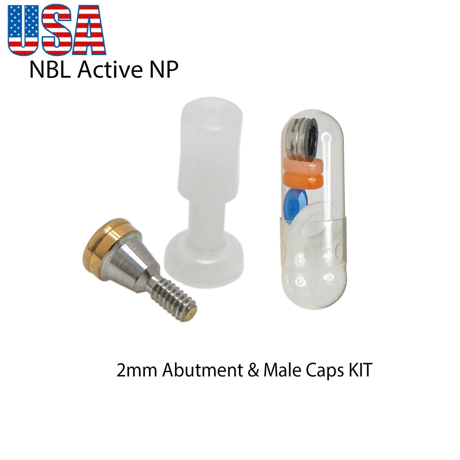 US Locator Abutments fits NOBEL Biocare Nobel Active Conical NP/RP GH=1.0-5.0mm
