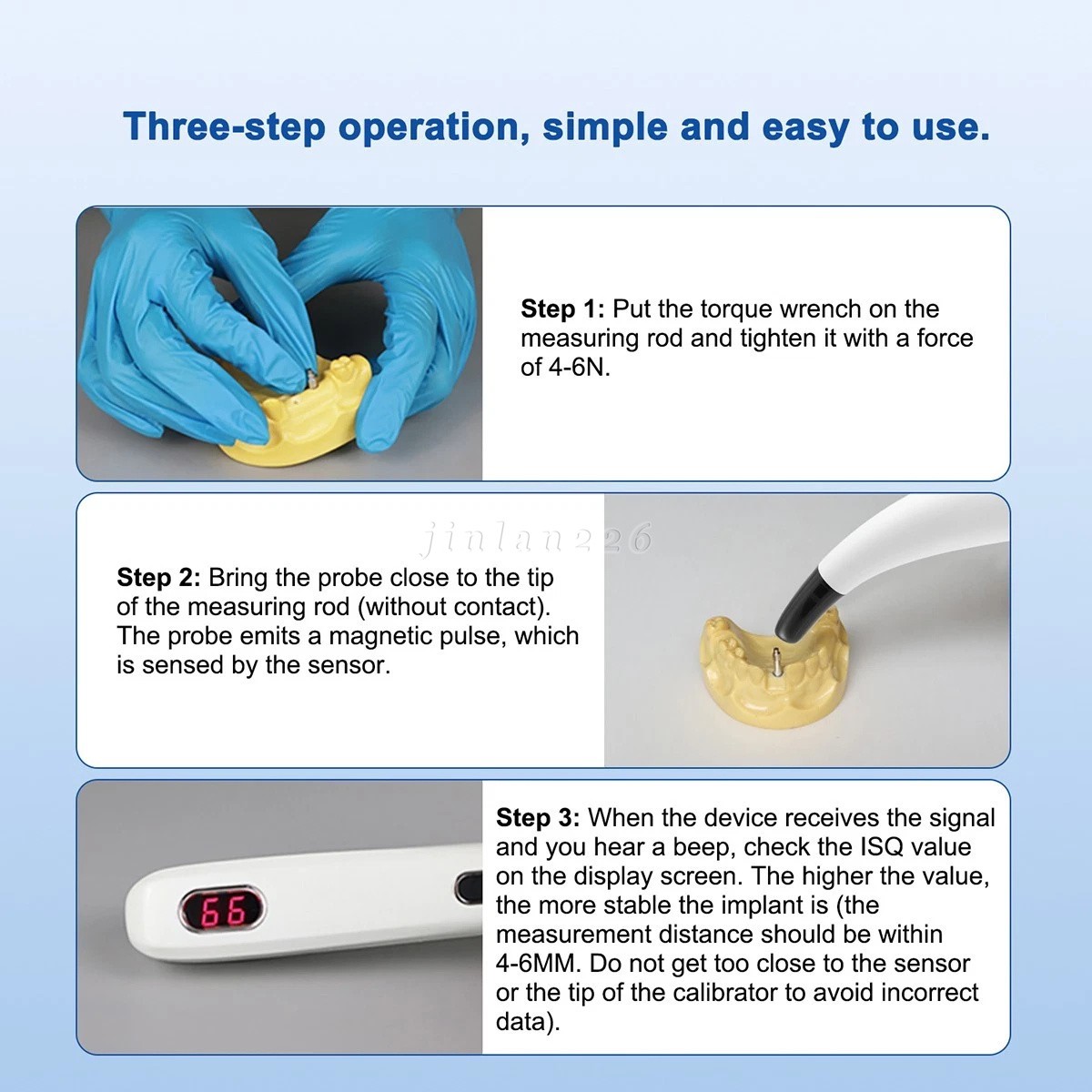 Dental Osstell Beacon ISQ Implant Stability Meter Measurement Osseointegration