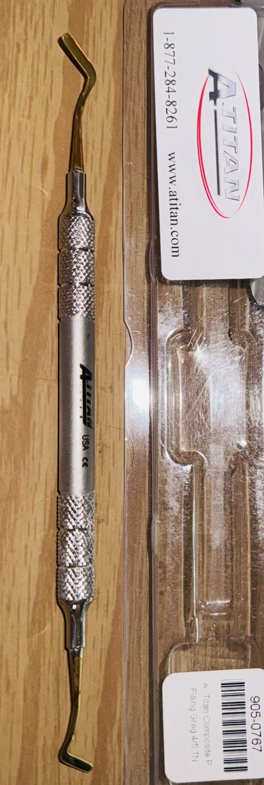 NEW ~ A. Titan Dental Composite Grey 4/5 TN Instrument CI200-80 52/15 USA