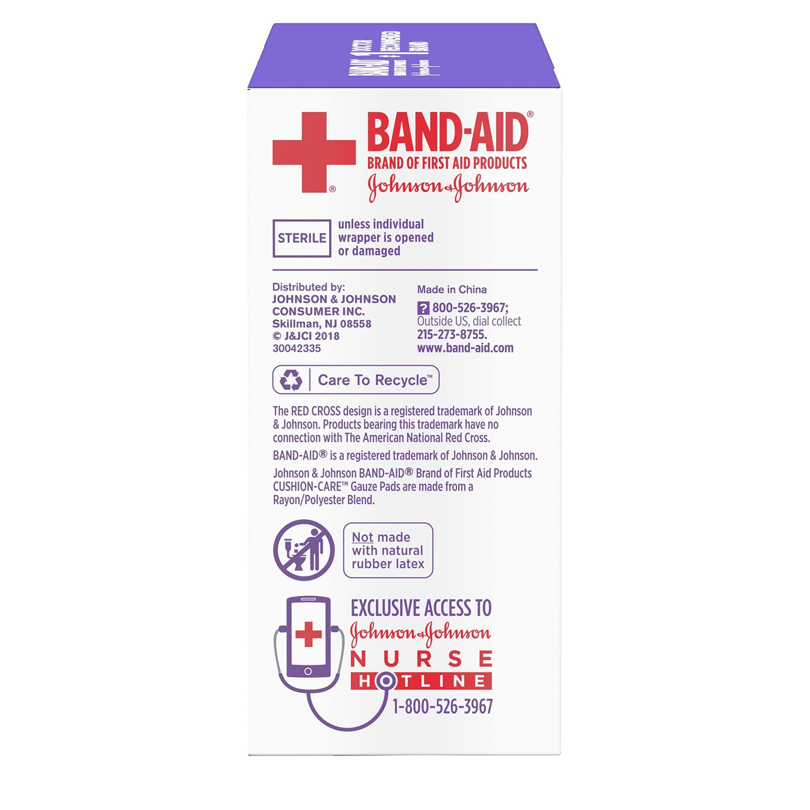 Band-Aid Brand Cushion Care Non-Stick Gauze Pads, 3×3 Inch 25ct (Pack of 10)