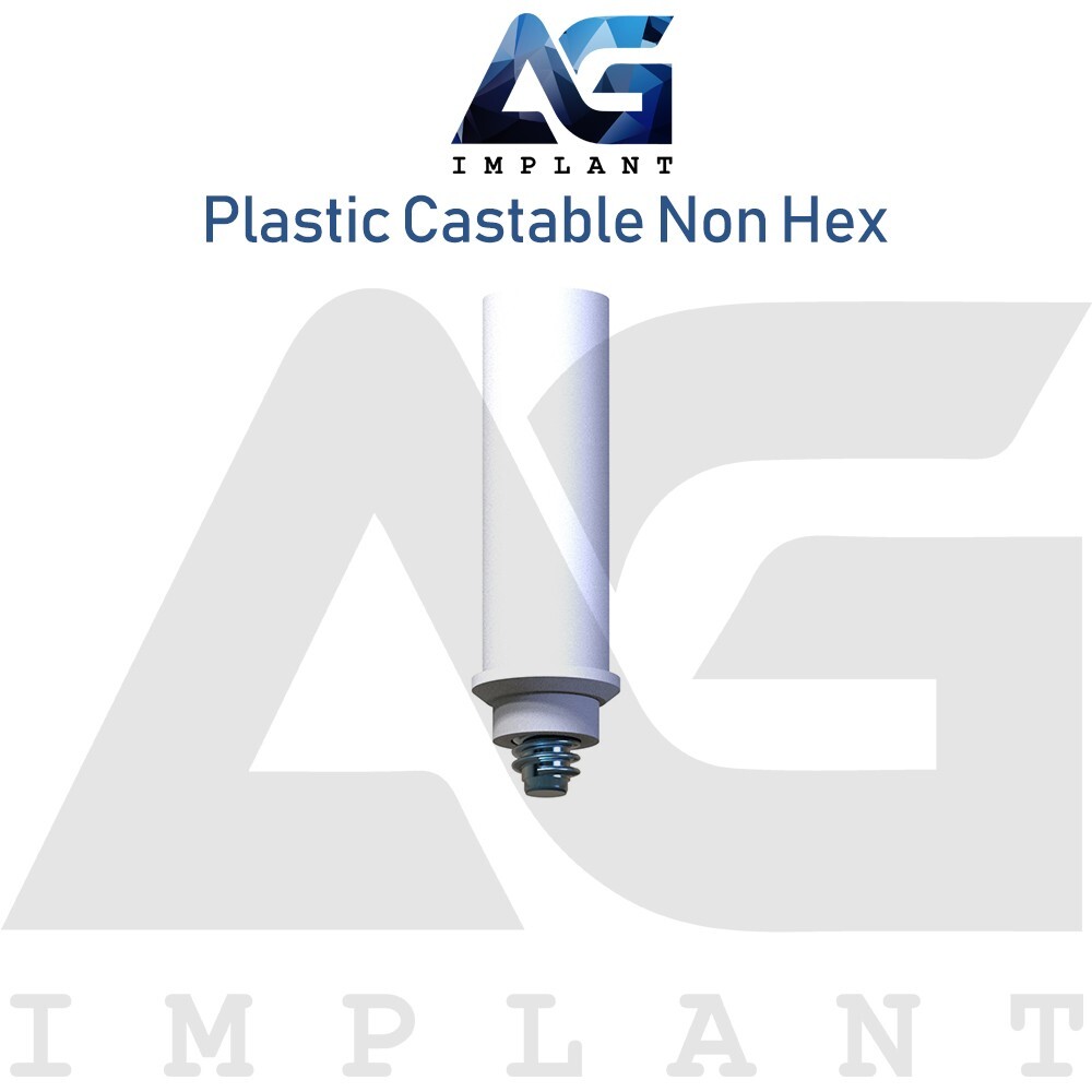 50 Plastic Castable Prosthetic System Non Hex Hexagon 2.42mm With Screw