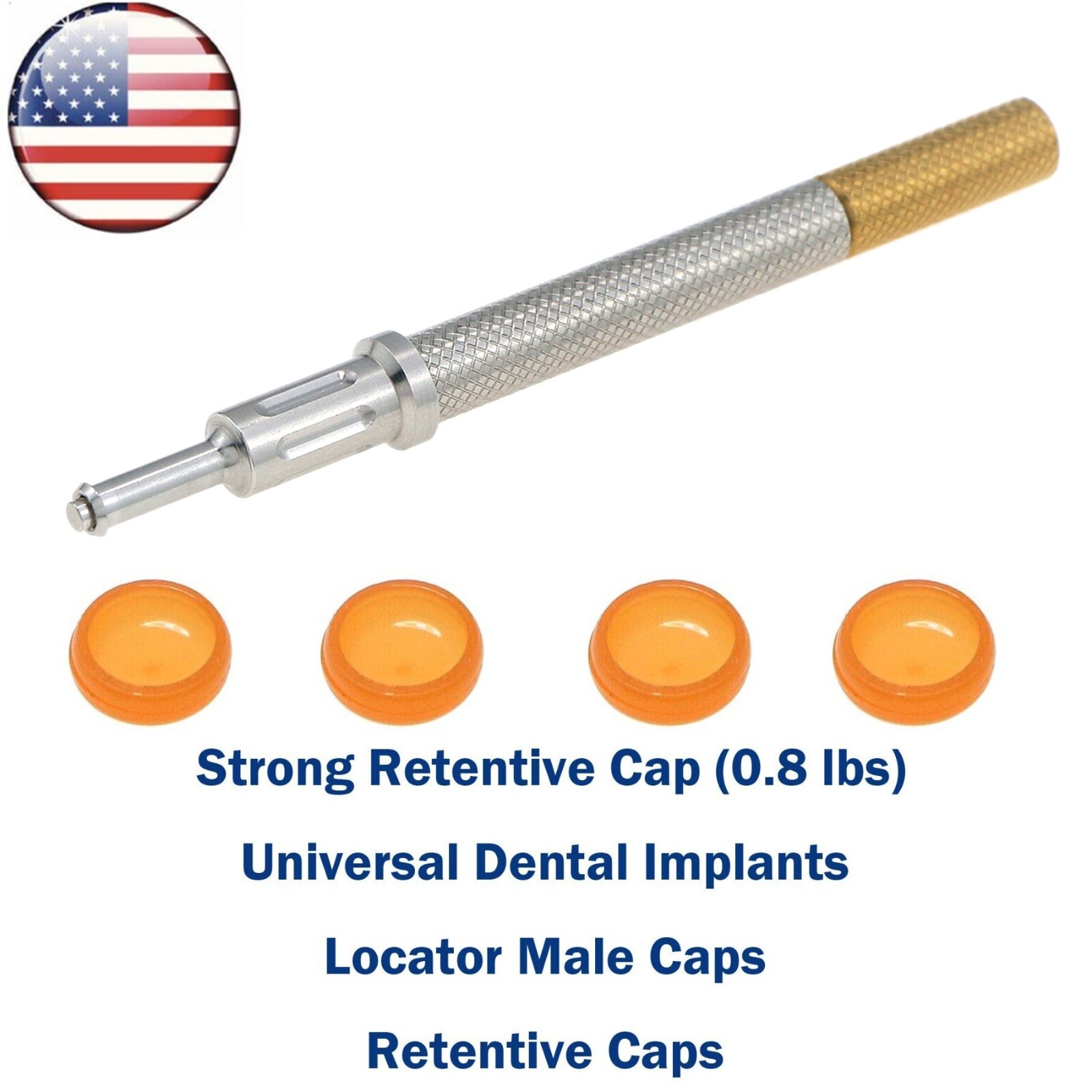 US Dental Locat0r Implant Retention Caps Insertion Extraction Remove Core Tool