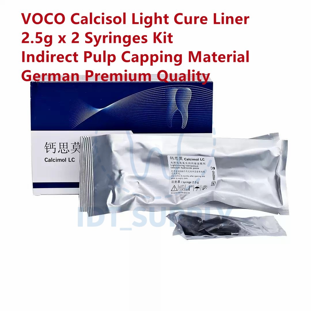 VOCO Calcisol Light Cure Calcium Hydroxide Liner 2.5g x 2 Pulp Capping Base
