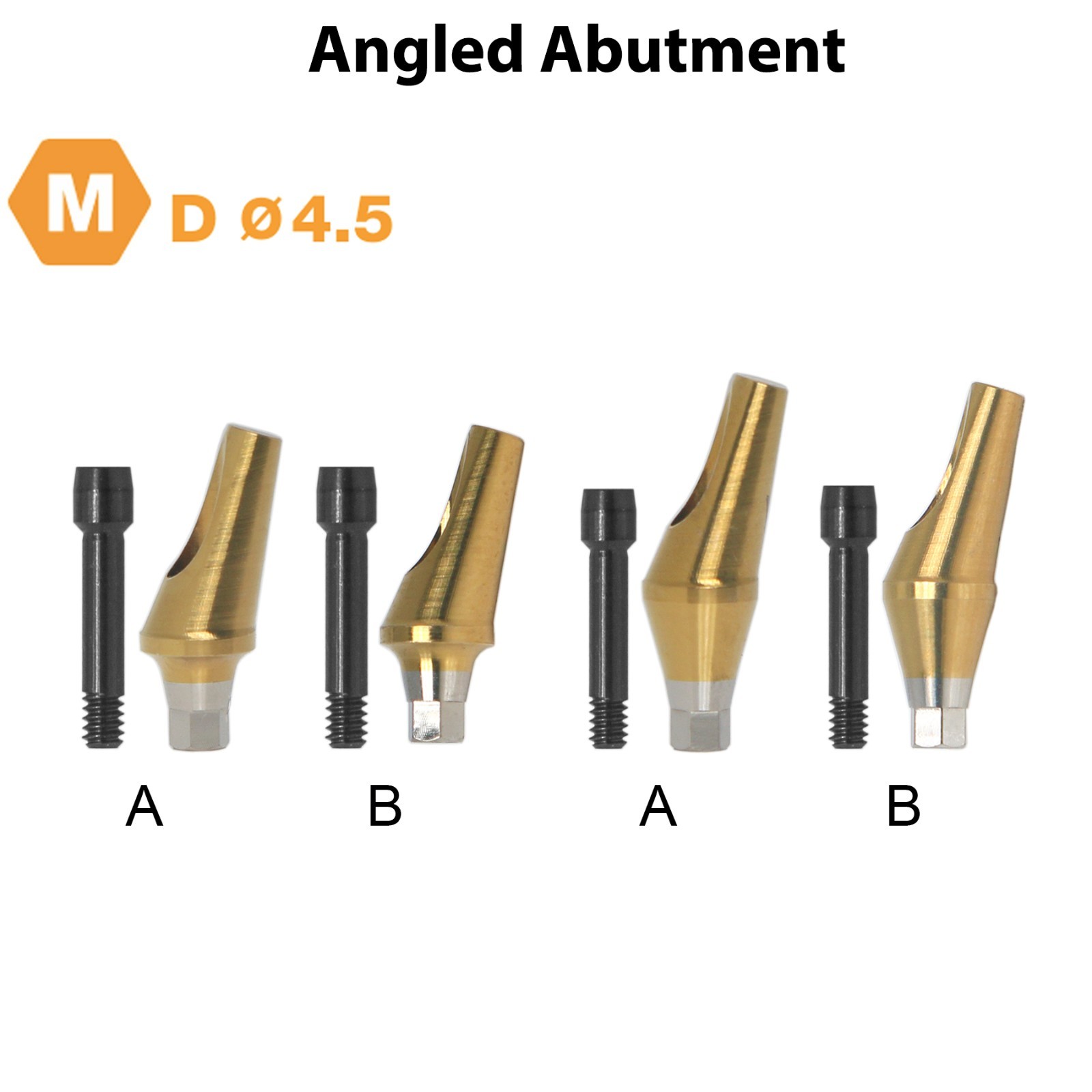 US Dental 17° Angled Anatomic Abutment For Hiossen Osstem Mini Ø4.5mm Platform