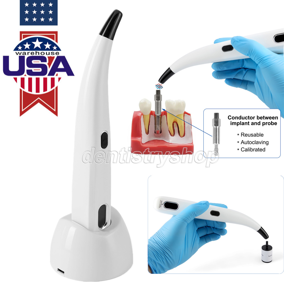 AZDENT Dental Osseointegration Monitor Implant Stability ISQ Measurement System