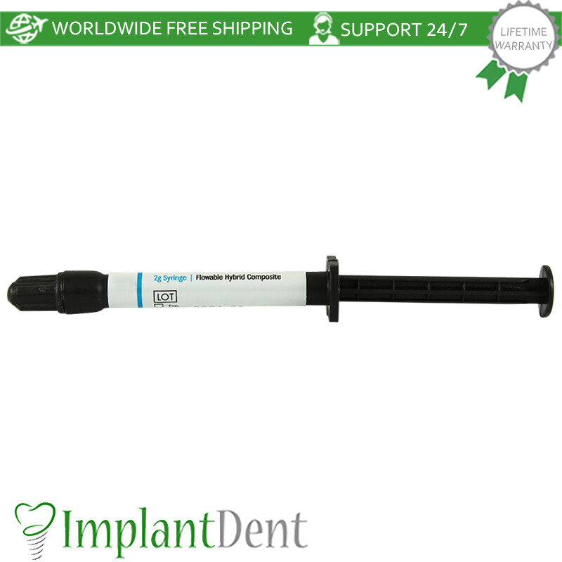 Dental Nano Comp Flow Universal Flowable Hybrid Fill Composite, 2 Syringes of 2g