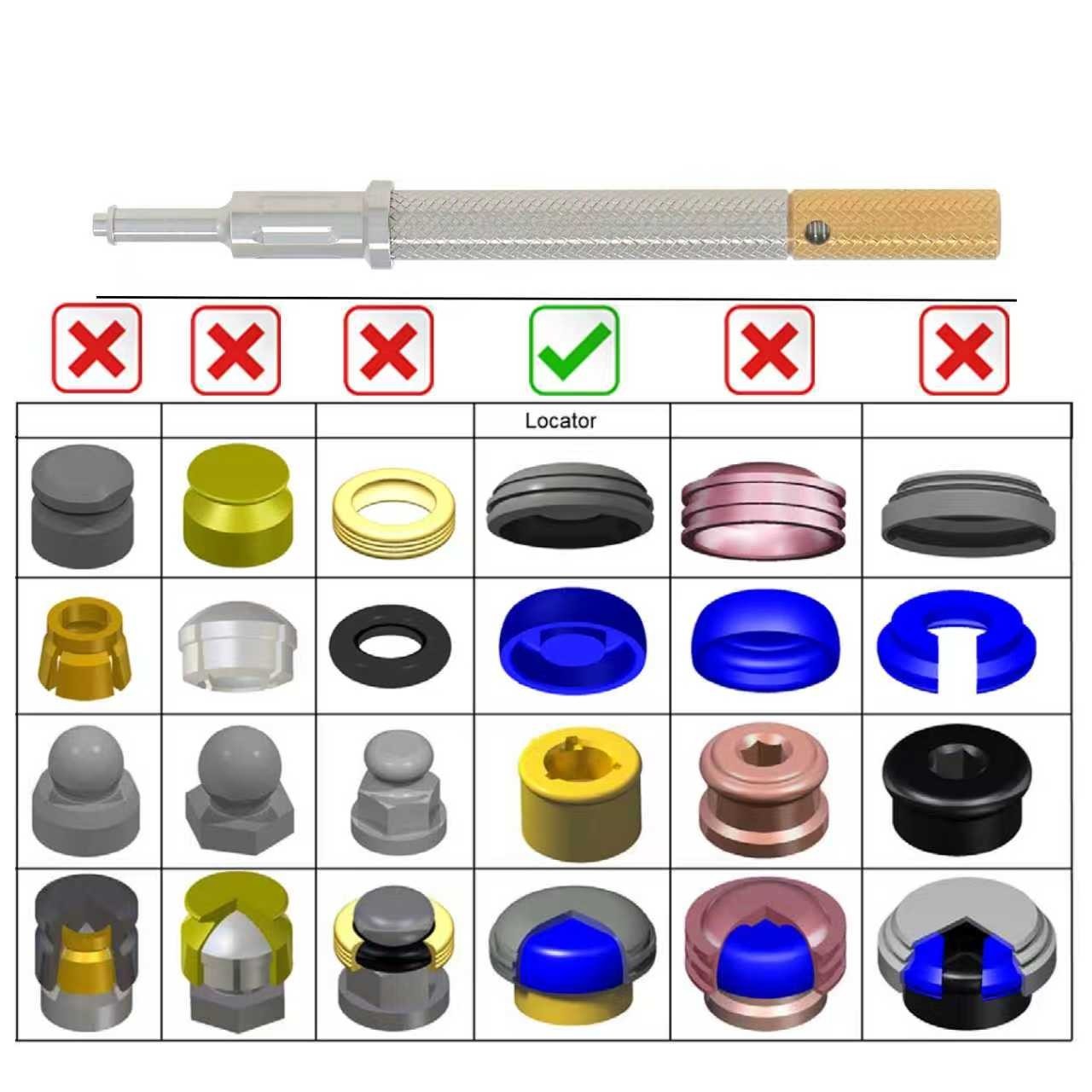 Overdenture Locator Abutment Fits Hiossen/Zimmer TSV/Nobel/Bego/Mis CC-Hex Plat