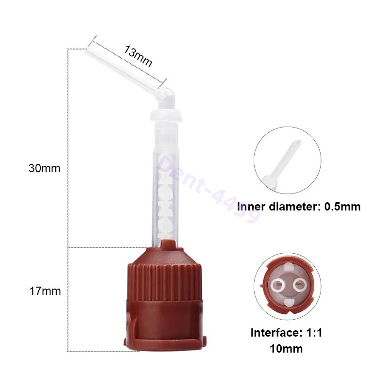 Dental Impression Mixing Tips 1:1 For Light Body Mixing 50Pcs/Pack USA