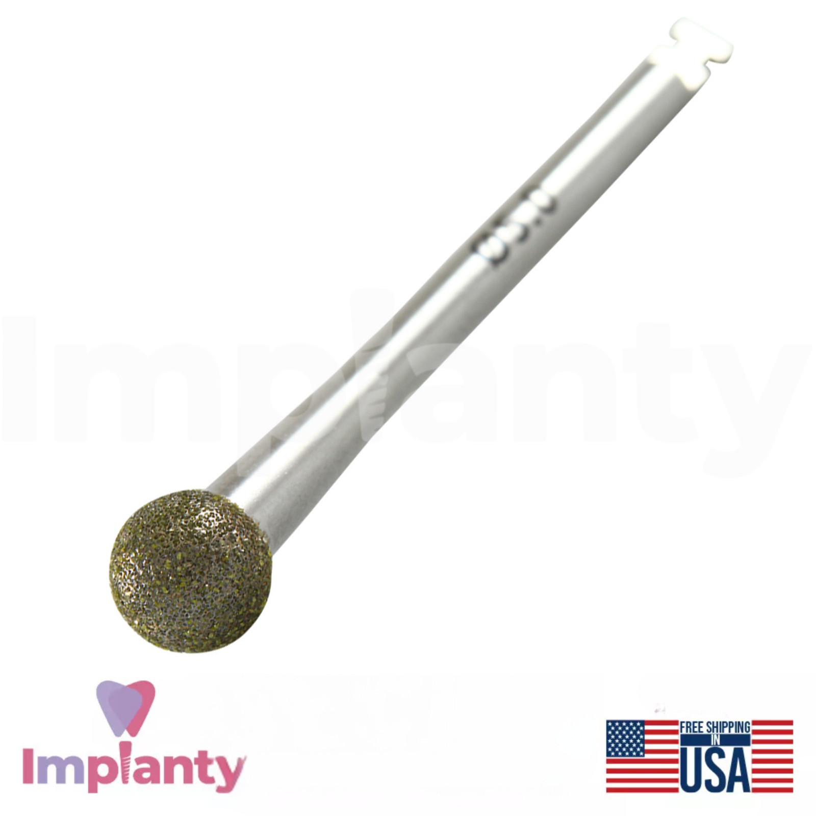 GDT Diamond Round Ball Head Bur Ø5.0mm Stainless Steel Latch-Type Shank