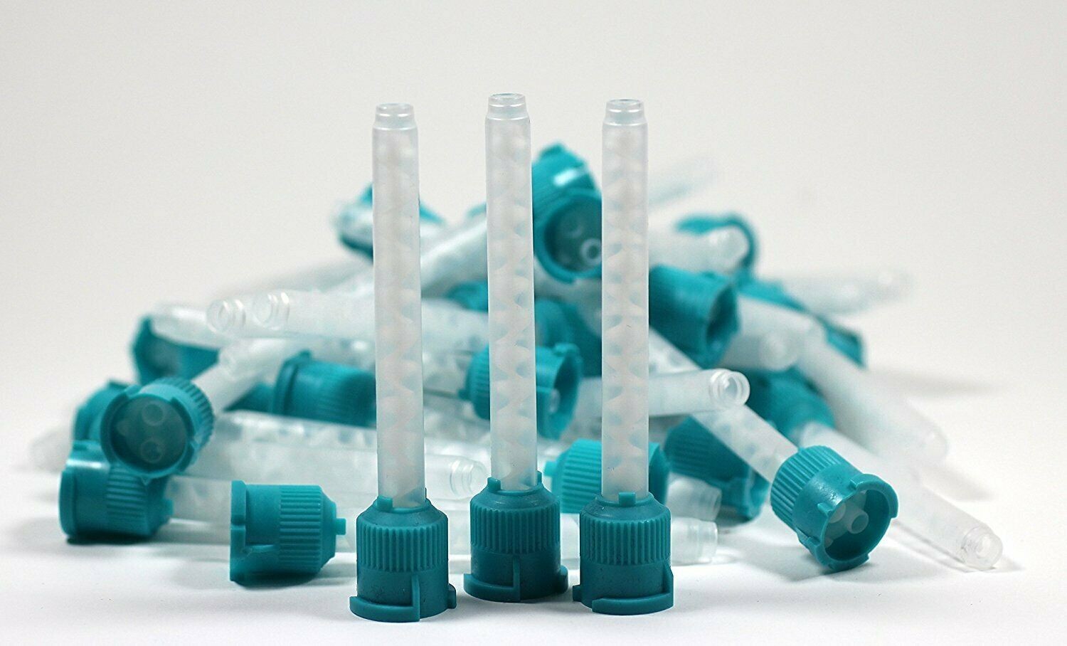 48/PK Dental HP Green/Teal 6.5 mm Impression Heavy Body Mixing Tips