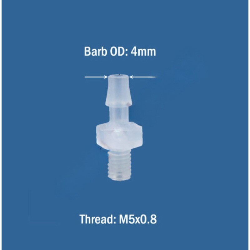Inch In Plastic Metric Male Thread to Hose Barb Fitting Connector Tube Adapter