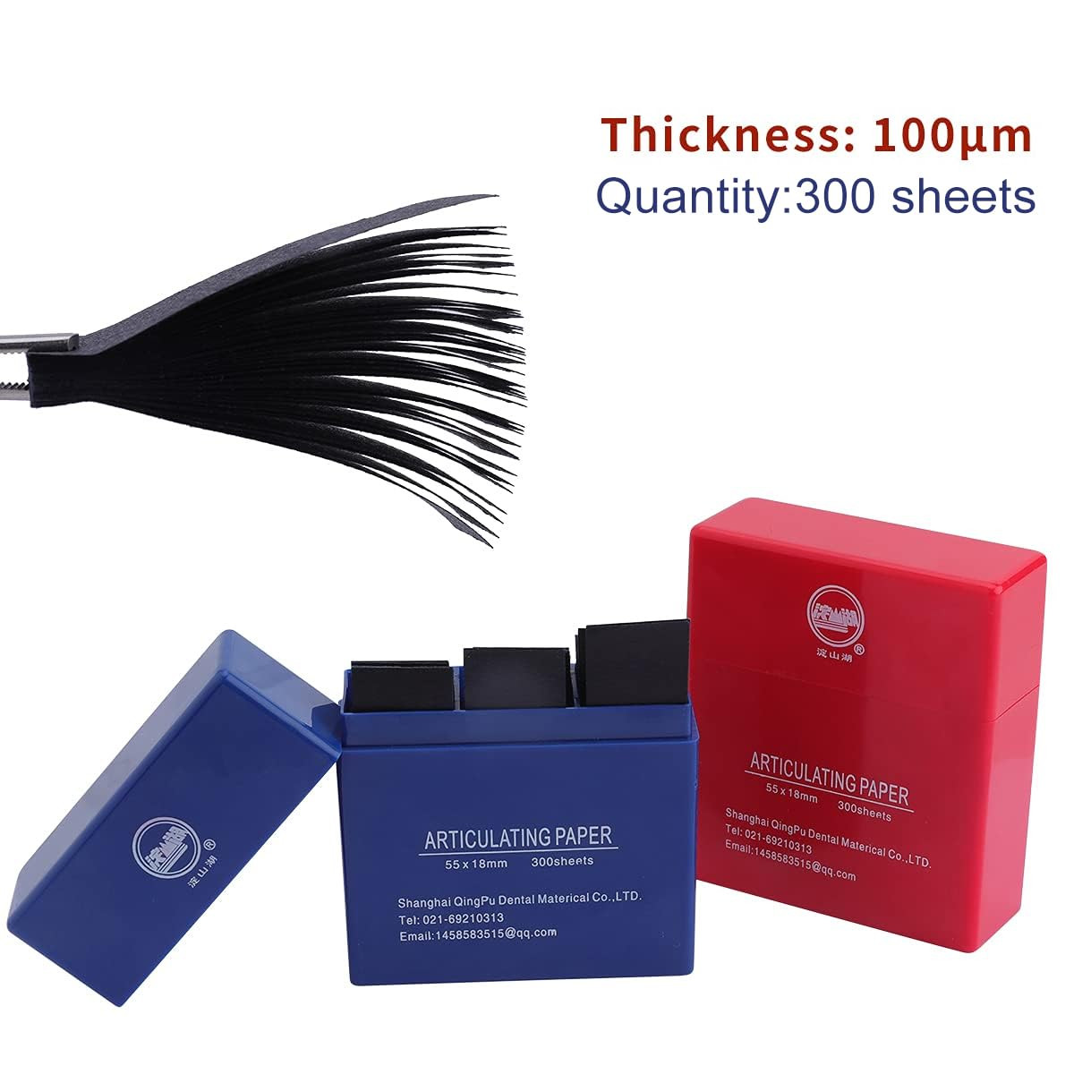 Dental Articulating Paper – Thicker Double Side Bite Paper Strips 100Μm Thicknes