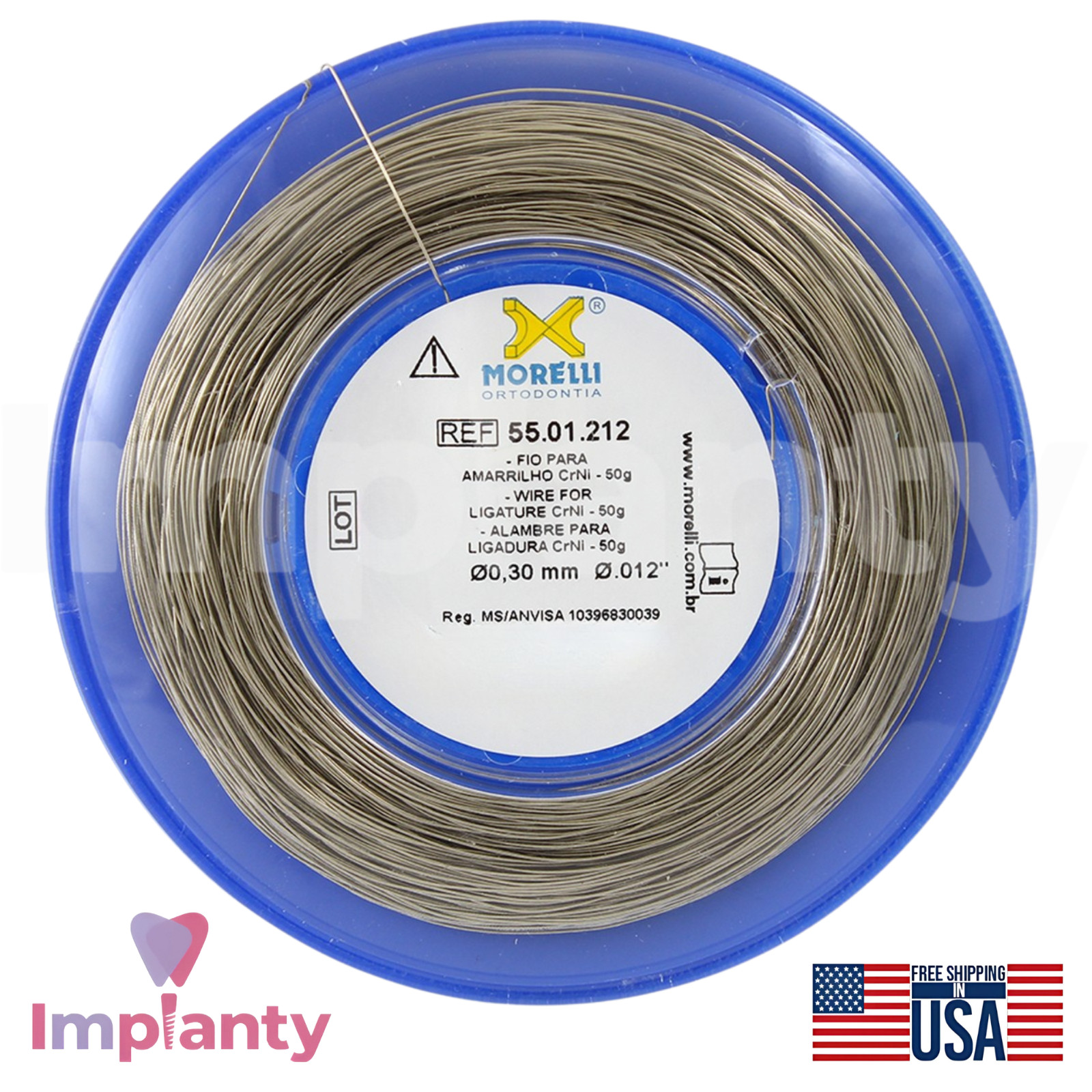 Morelli CrNi Ligature Round Dental Wire Roll 0.30mm/.012″ 0rthodontic Tool