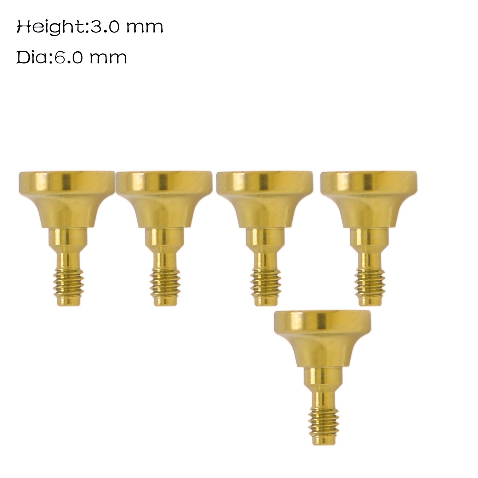 5Pcs US Dental Healing Abutment Cap NP/RP Internal conical Fits Nobel Biocare