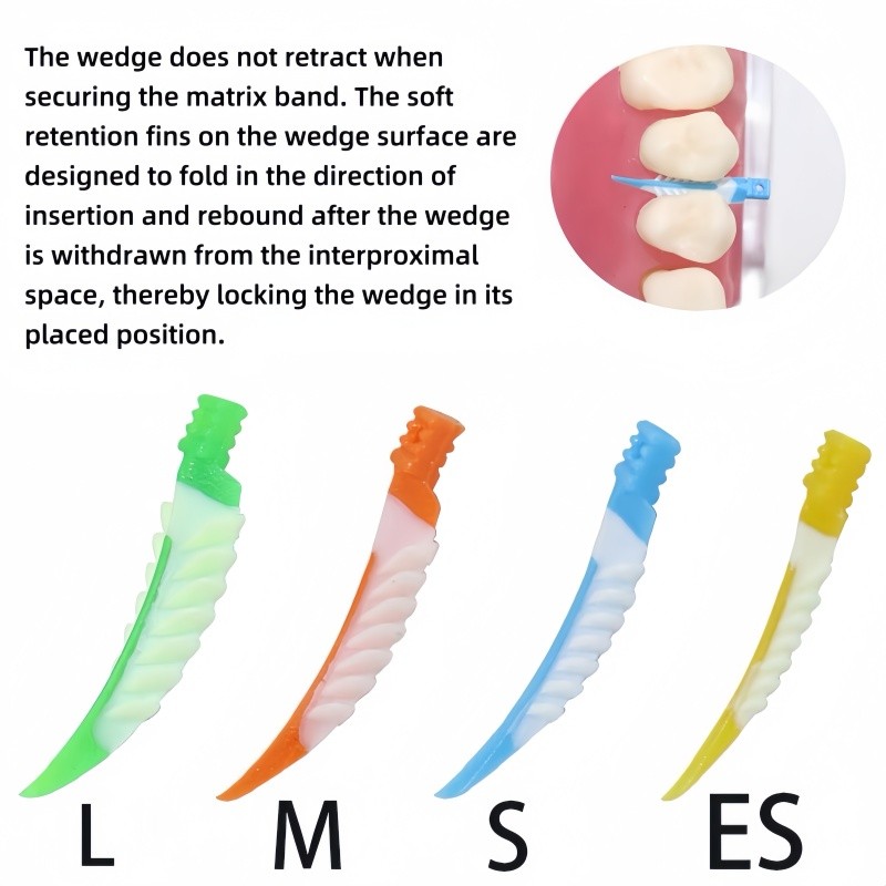 40Pcs/Box Dental Composite Interdental Wedges Plastic+Rubber Fixing Wedges